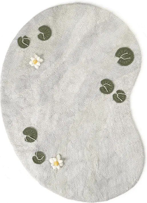 Светлосиво памучно детско килимче за игра 130x170 cm Swan Lake – Lorena Canals