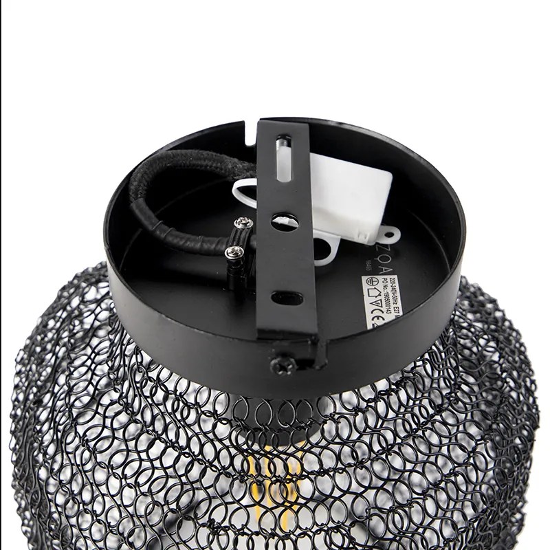 Ориенталска таванна лампа черна - Nidum Bene