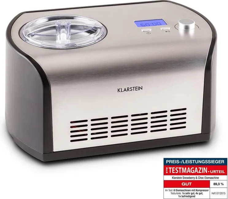 Klarstein Snowberry & Choc, оборудване запроизводство на сладолед , поддържане на студено, 1.2 л