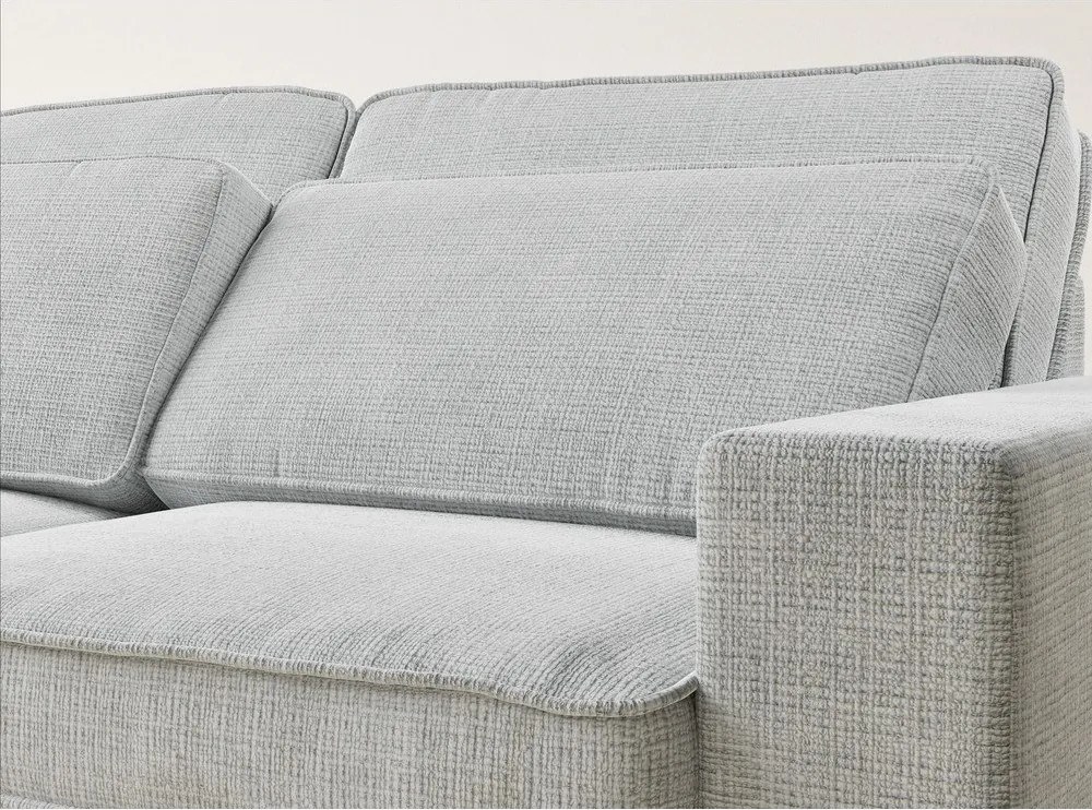 Светлосив шенилов ъглов диван (ляв ъгъл/L форма) Kirou – Maison de Rêve