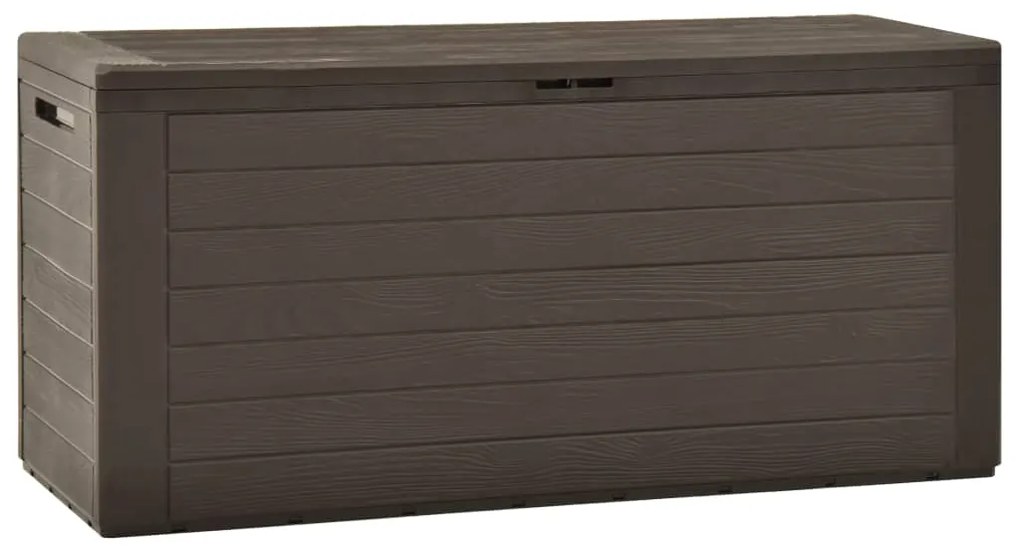 49443 vidaXL Градински сандък за съхранение, кафяв, 116x44x55 см