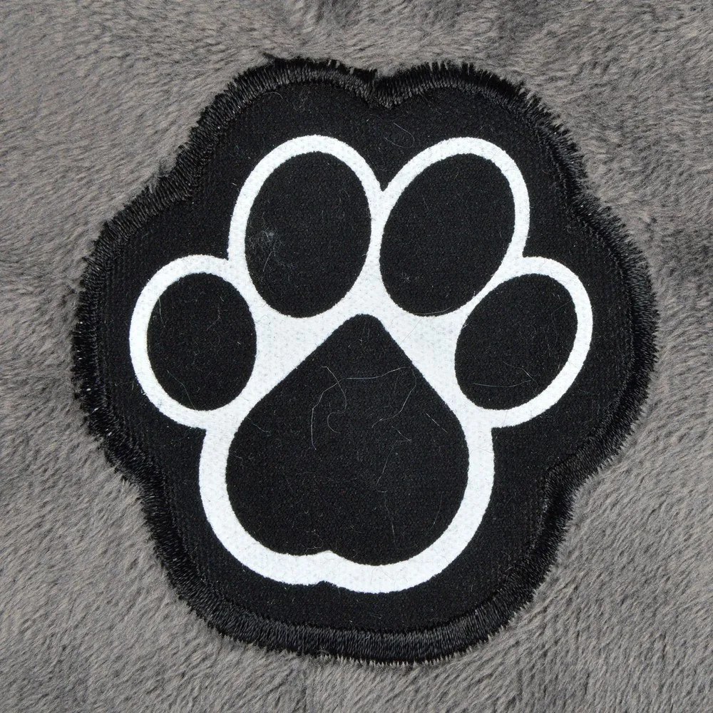 Сиво велурено легло за домашни любимци за куче ø 50 cm Flakes – Love Story