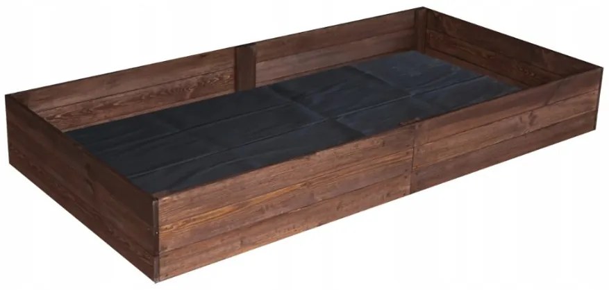 Естествено импрегнирано повдигнато дървено легло 200 x 100 x 27 cm