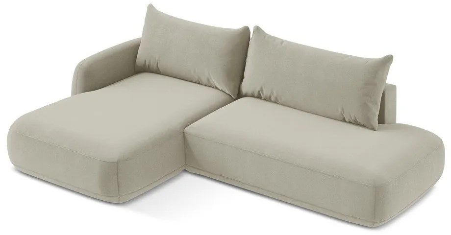 Бежов сгъваем ъглов диван (ляв ъгъл) Hale – Makamii