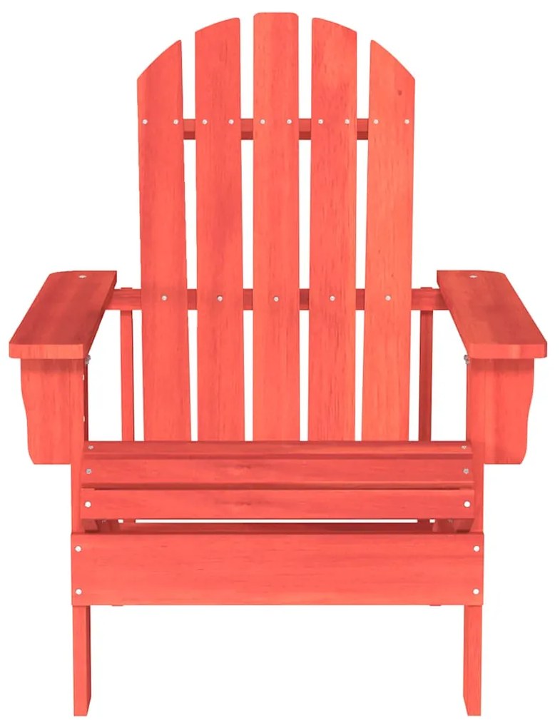 315873 vidaXL Градински стол "Адирондак", чам масив, червен