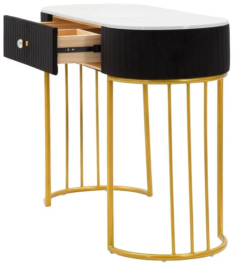 Конзолна маса в черно и златно 43x100 cm Montpellier - Mauro Ferretti