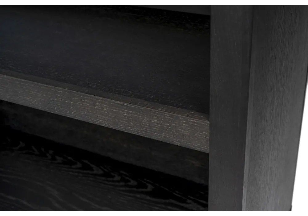 Черна етажерка за книги 90x173 cm Pimlico - Woodman