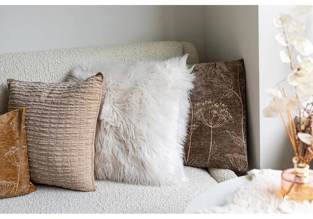 Възглавница от кафява овча кожа, 45 x 45 cm - Tiseco Home Studio