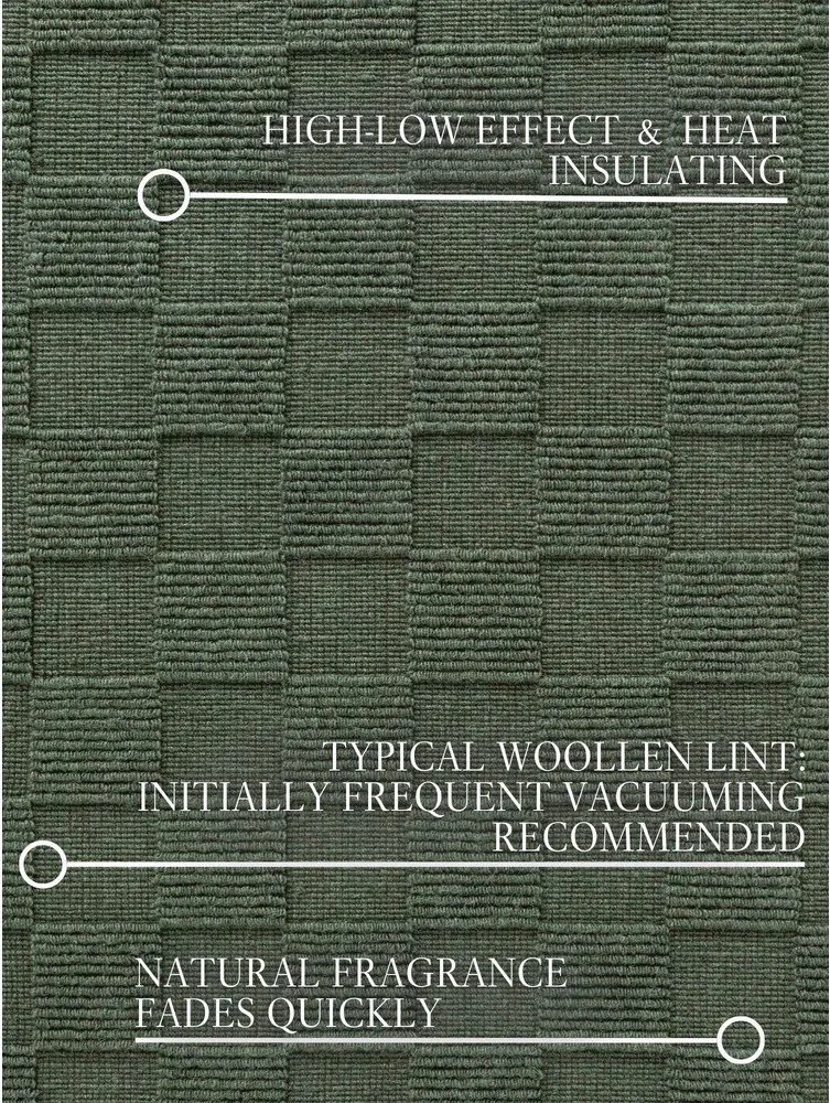 Тъмнозелена ръчно изработена вълнена пътека 80x200 cm Scala – Villeroy&amp;Boch