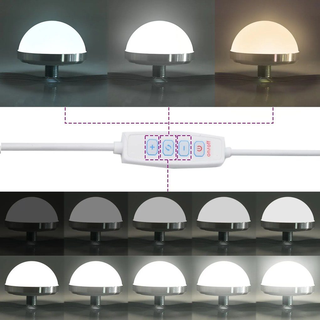 Sonata H Комплект с 2 части тоалетка с LED от инженерна дървесина с цвят Artisan Oak