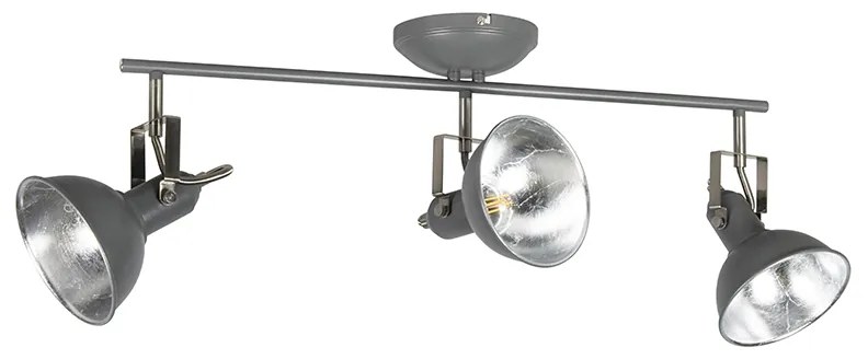 Индустриален прожектор антрацит въртящ се и наклонен 3-светлина - Tommy