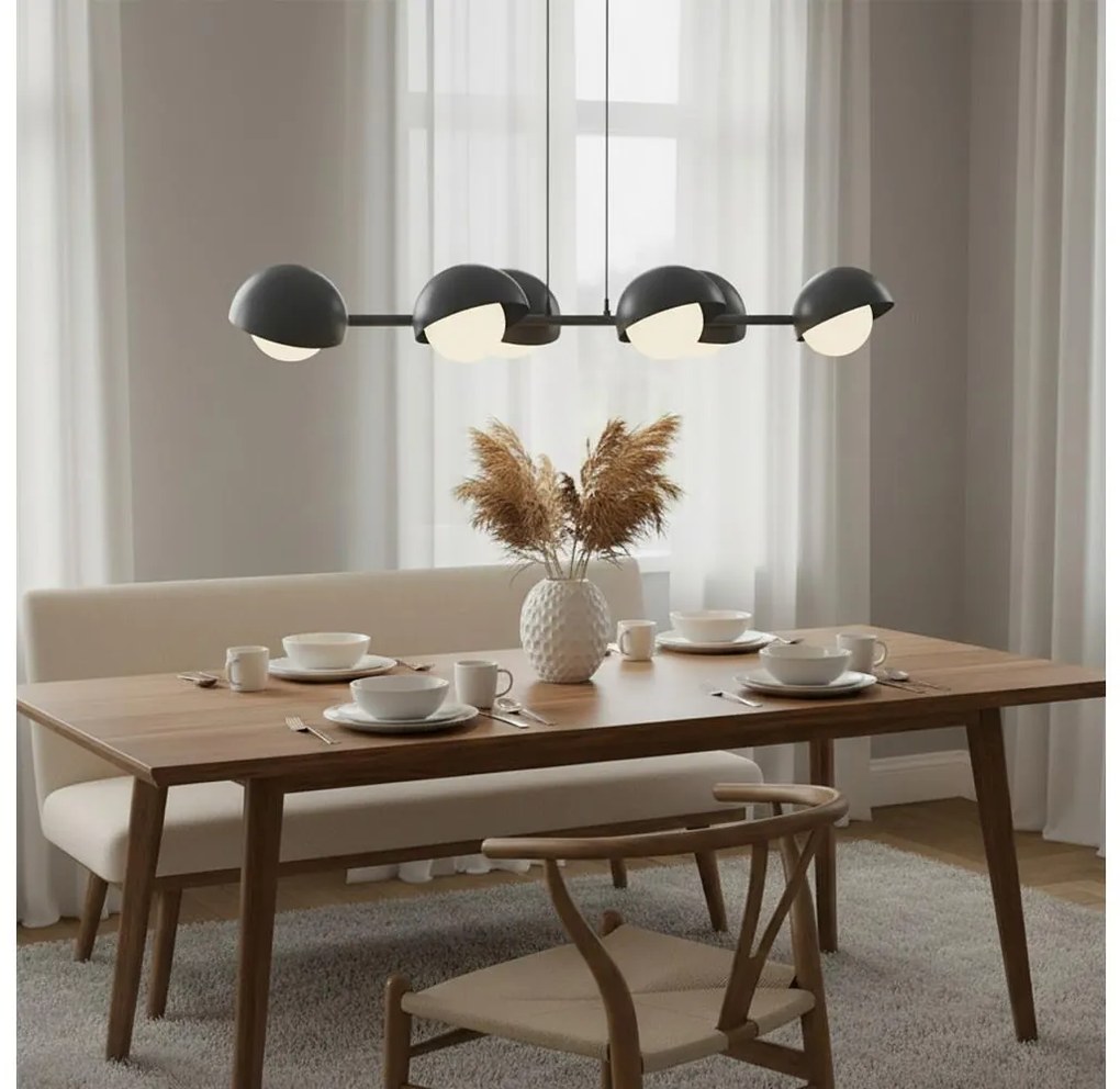 Полилей на кабел BOOM 6xG9/8W/230V черен