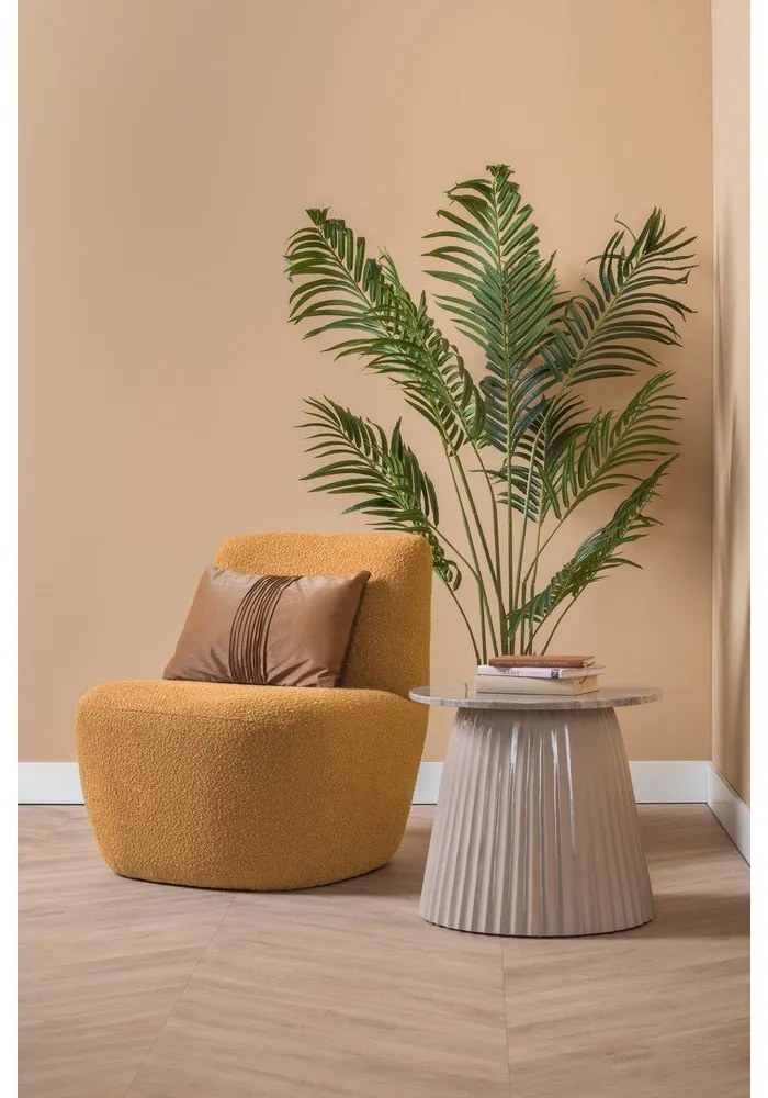 Жълто кресло от плат букле Ada – Leitmotiv