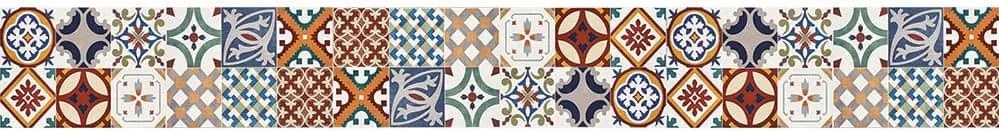 Kitchen wall protection edging Red Tiles