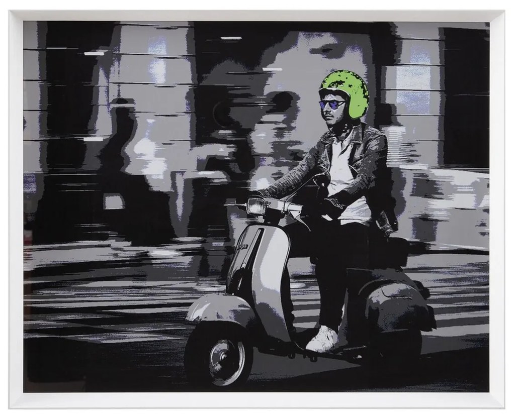 Картина Бял Черен Зелен Vespa 103 x 6 x 83 cm