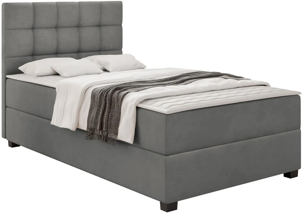 Тапицирано легло Lind-Тъмно сиво-120 x 200