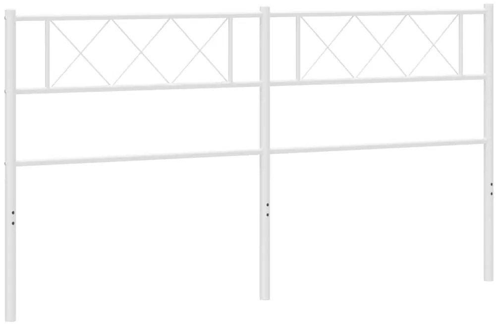372362 vidaXL Метална резервна табла за легло, бяла, 180 см