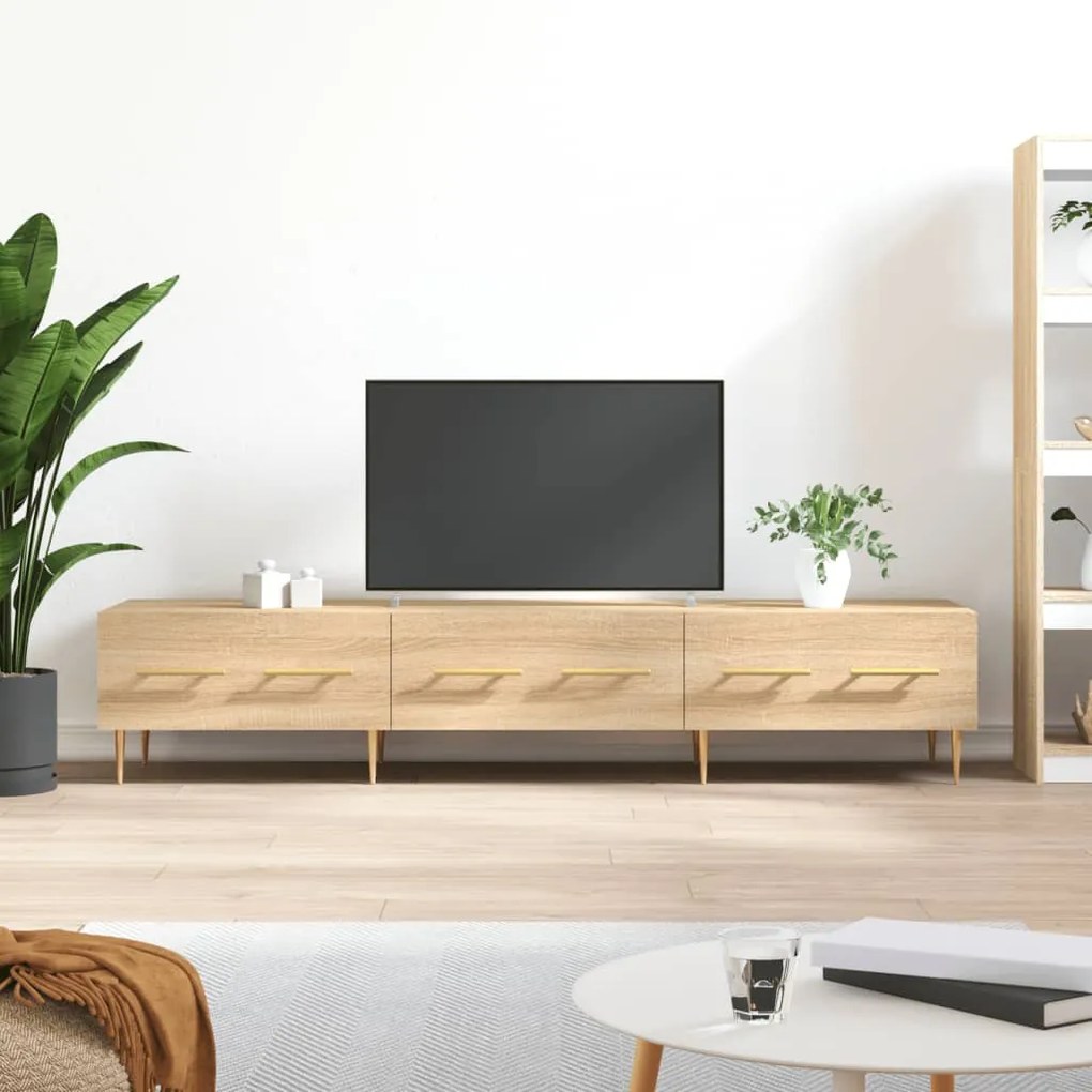 829143 vidaXL ТВ шкаф, сонома дъб, 150x36x30 см, инженерно дърво