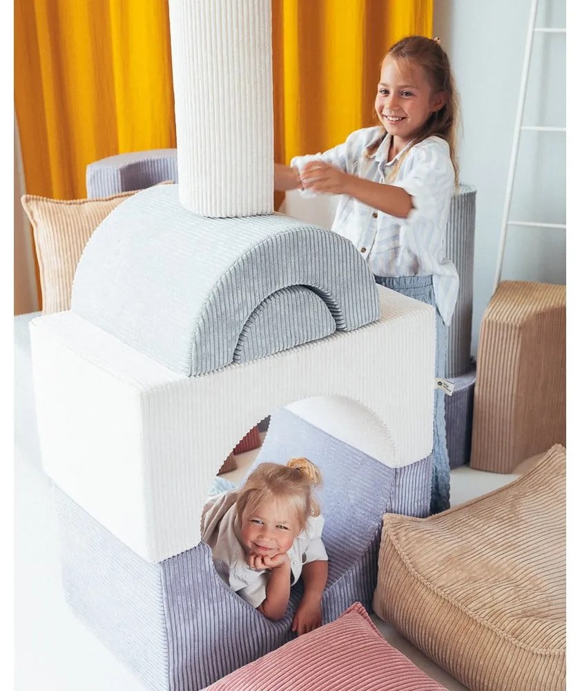 Велурено игрище от пяна в цвят мента 75x49x37 cm Rainbow Montessori – Wigiwama