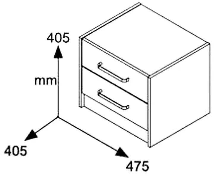 Нощно шкафче Олимпус 123-000051 цвят венге