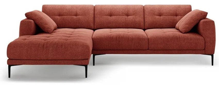 Ъглов диван в тухлен цвят (ляв ъгъл) Bemy – Micadoni