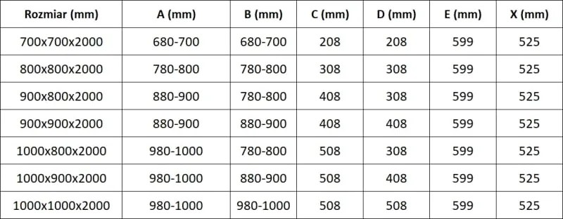 Mexen Exo петоъгълна душ кабина 90 x 90 см, прозрачна, черна - 812-090-090-70-00