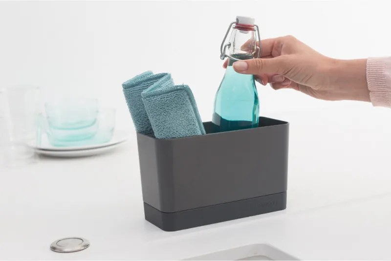 Органайзер за мивка Brabantia SinkSide 1000209, Нехлъзгащ се, Силикон, Тъмносив