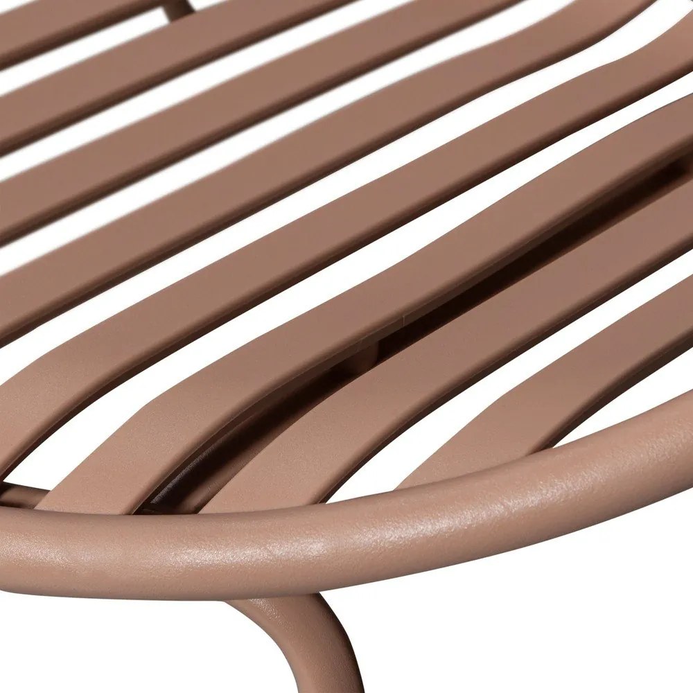 Розово пластмасово градинско кресло с табуретка за крака Bruce – WOOOD