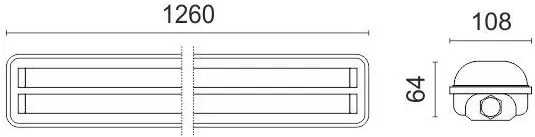 Линеен осветител LED 522-126 x 10,8 x 6,4 cm.