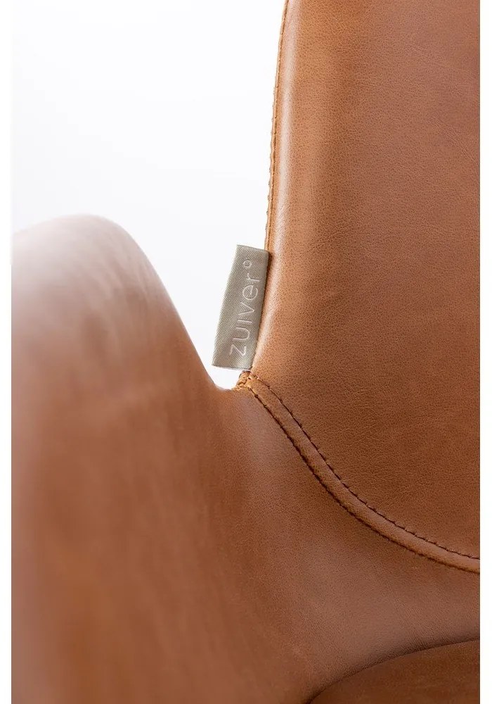 Кафяви бар столове в цвят коняк в комплект от 2 броя 91,5 cm Brit - Zuiver