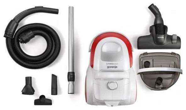 Прахосмукачка Gorenje VCEB01GAWWF, 3 л, ByPass мотор, 20.2 л/с, HEPA, Сив/черен
