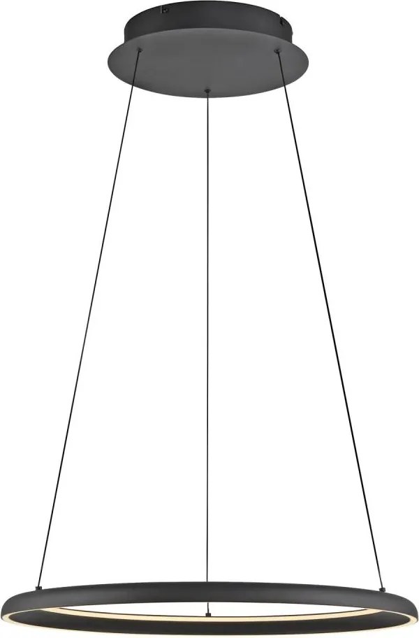 Schöner Wohnen 15570-18-LED, димируема висяща лампа на кабел QUILLO LED/36W/230V Ø60 см, черна