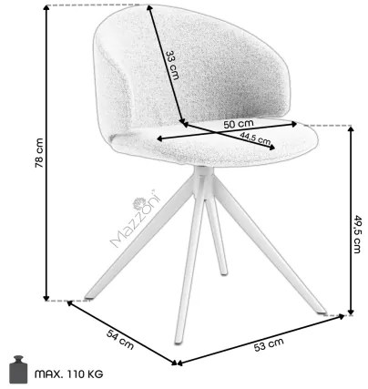 НЭЛЯ Бежово (тъкан Басэл 24)/черни крака - МОДЕРЕН ТАПИЦИРАН ВЪРТЯЩ СЕ СТОЛ ПЛЕТЕНИЦА ЗА ДНЕВНА/ТРАПЕЗАРИЯ/ОФИС