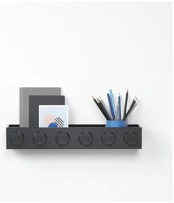 Детски черен стенен рафт Sleek - LEGO®