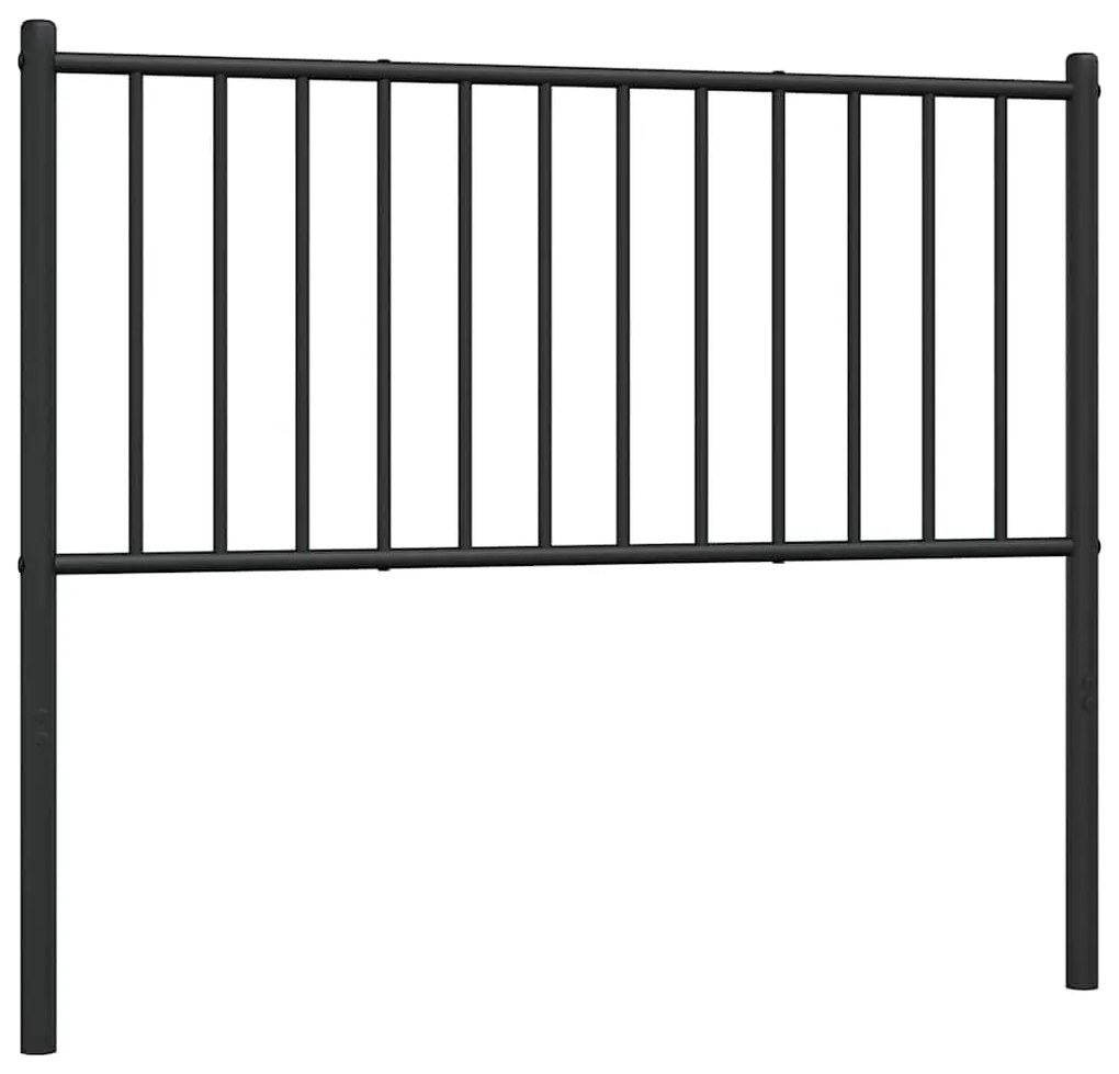 350893 vidaXL Метална резервна табла за легло, черна, 100 см