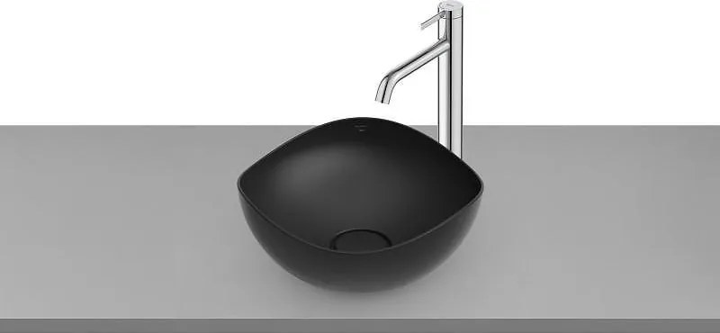 Умивалник Ruy Ohtake, за монтаж върху плот, 375 x 175 mm, matt black