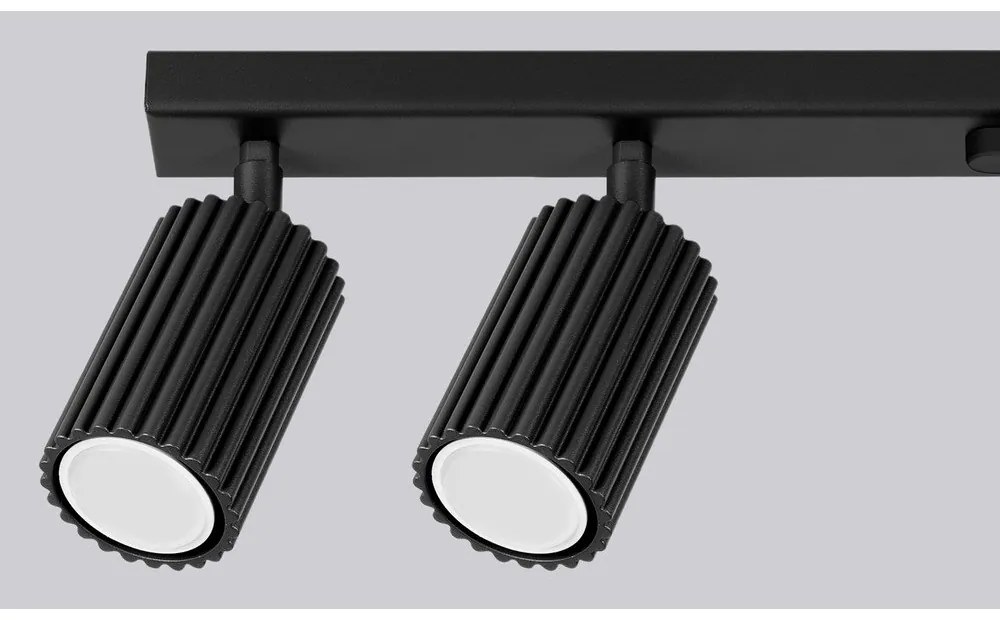 Черен прожектор 6,5x117 cm Gleam – Sollux