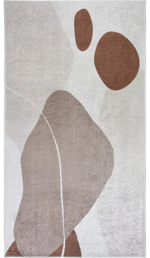 Кремав килим подходящ за пране 80x150 cm Sandy Rocks – Vitaus