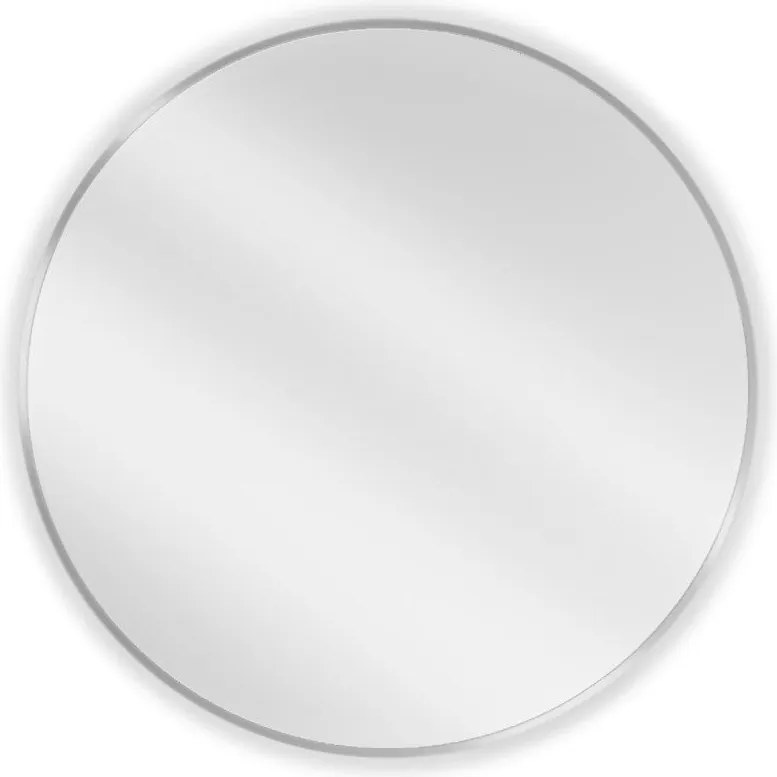 Mexen Loft Окръгло огледало за баня 80 см, рамка inox - 9850-080-080-000-10