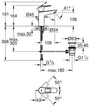 Кран за мивка Medium Grohe BauLoop