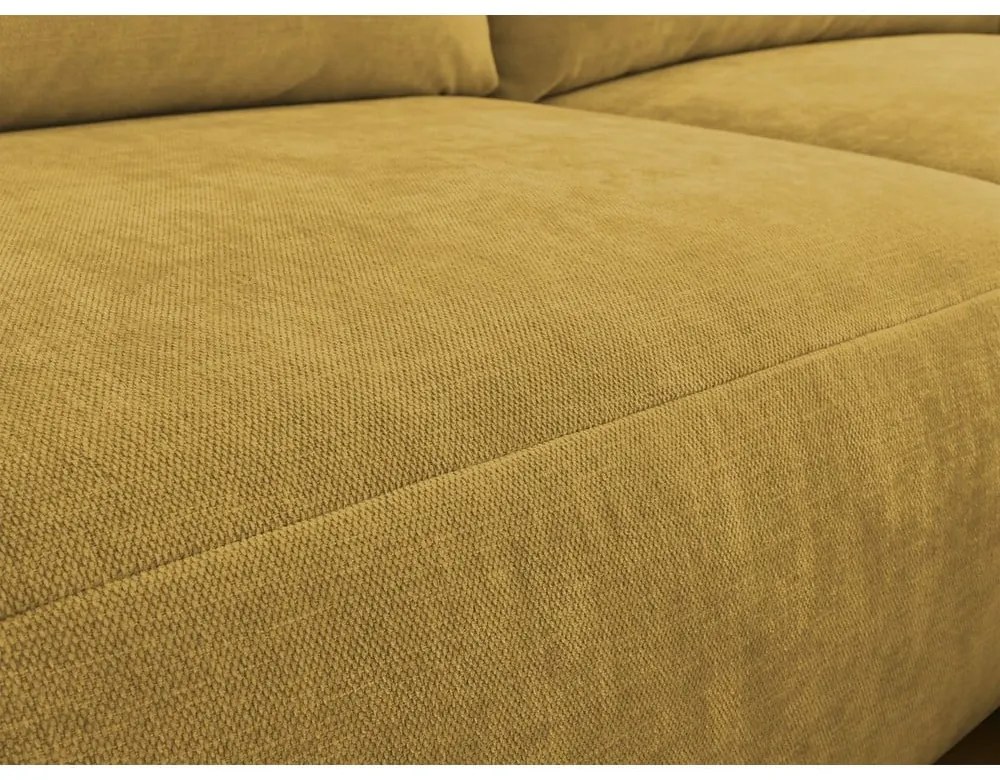 Ъглов диван в цвят жълта охра Aden – Bobochic Paris