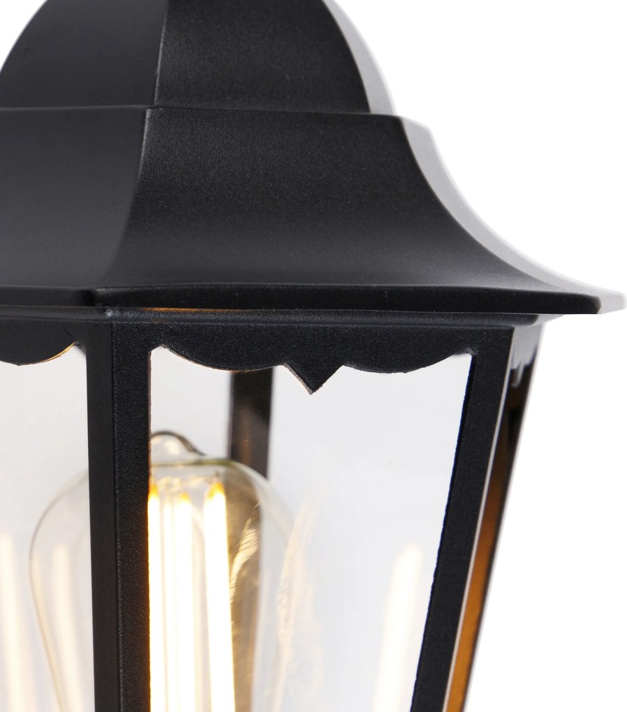 Външна стенна лампа черна с датчик за движение - Havana IP44