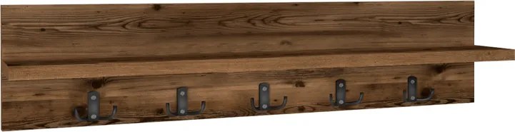 Меламинов стенен закачалка Kery в цвят опушен орех 80x11x18см.