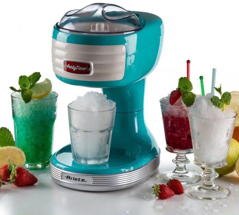 Машина за скрежина Ariete PARTY TIME 0076/01, 30W, Остриета от неръждаема стомана, Подвижна кошница, Предпазен капак, Тюркоаз