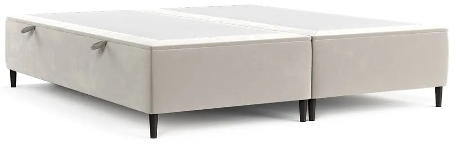 Кремаво тапицирано двойно легло с място за съхранение 200x200 cm Tate – Maison de Rêve