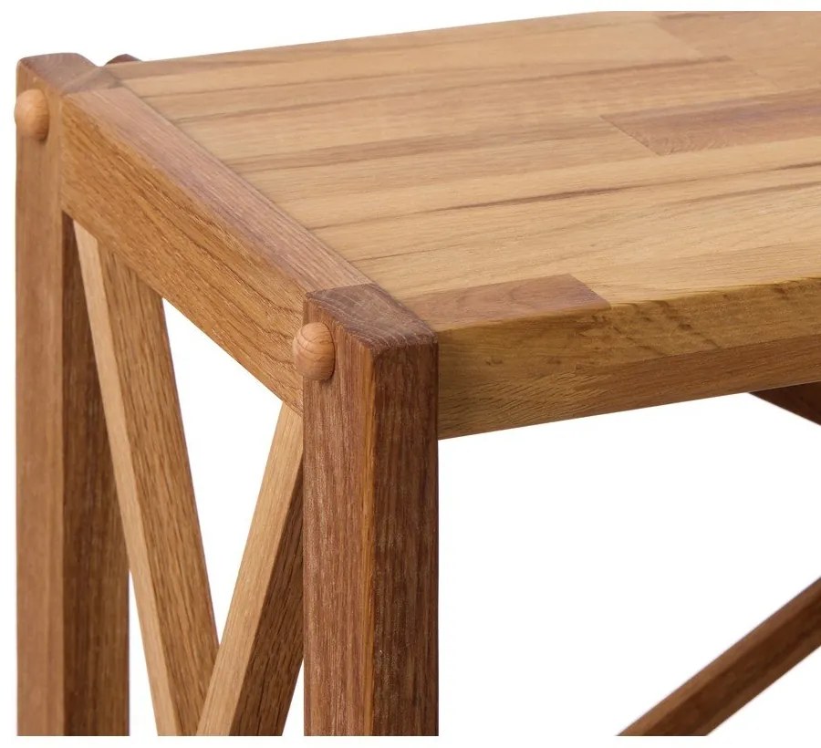 Стелаж от масивен дъб в естествен цвят 70x161 cm X-Shelf – Unique Furniture
