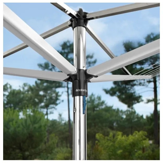 Външен простор Brabantia TopSpinner 90300261, 40 м, Котва за бетониране, Резистентен на корозия, Инокс
