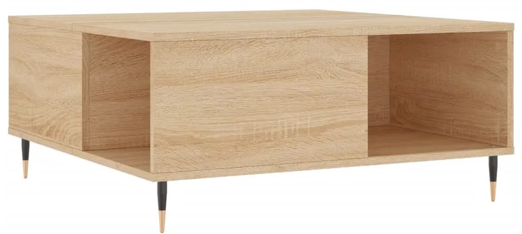 830775 vidaXL Кафе маса, дъб сонома, 80x80x36,5 см, инженерно дърво