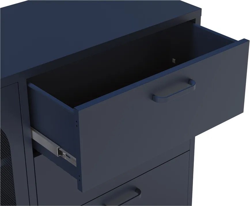 Тъмносин скрин 140x90 cm Diora – Marckeric