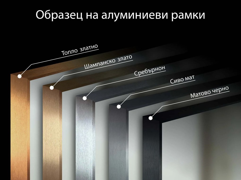LED огледало в рамка за баня C5